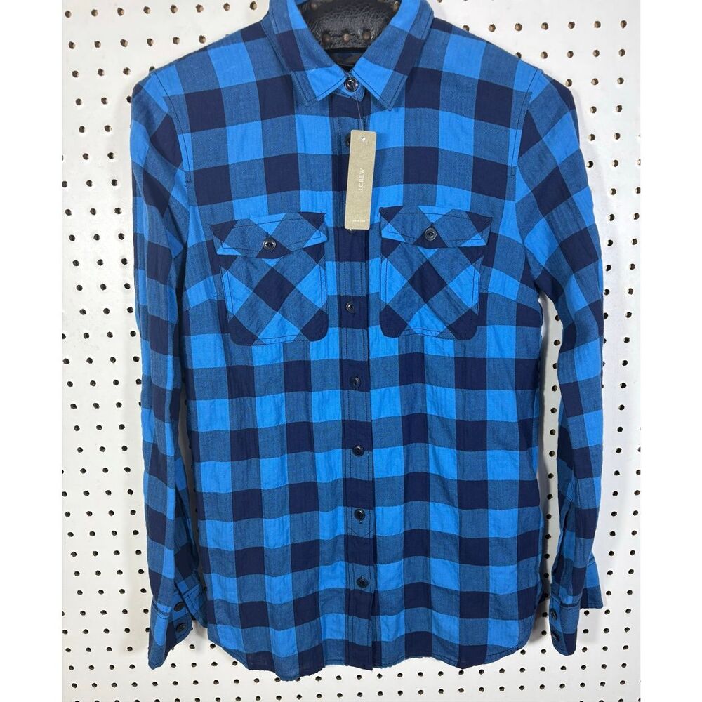J.Crew Plaid button down shirt size 0 - Picture 1 of 7